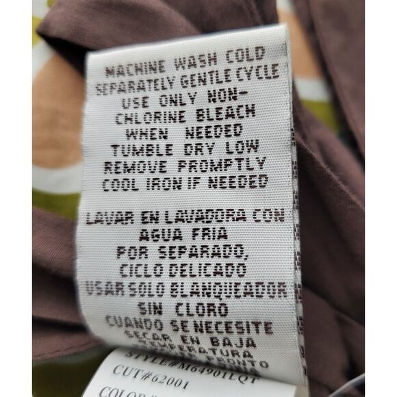 Speechless Juniors Size 13 Floral Green/Brown Dress Empire Waist Tie Back New - Picture 4 of 5